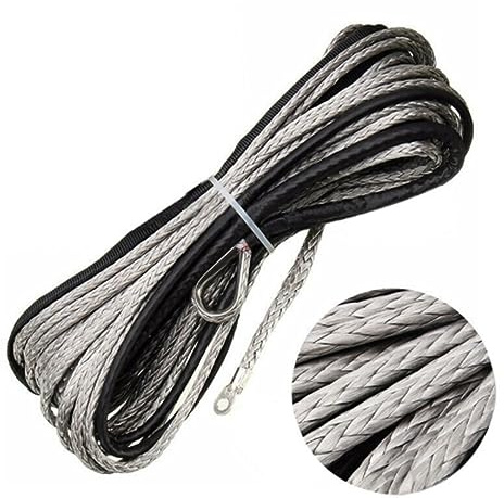 Fune sintetica per verricello 4.8MM * 15M (2.5 tonnellate) cavo di recupero della linea di corda sintetica for verricello for fune di traino dell'argano della barca del camion ATV UTV per ATV UTV(Colo