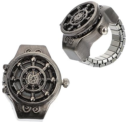 LIFKOME 2stücke Fingeruhr Ring Uhr Schmuckuhr Für Damen Modeuhrring Dekorative Uhr Kreatives Design Exquisites Handwerk Langlebig Und Bruchfest