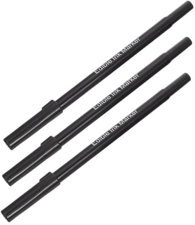 DECHOUS 3pcs Food Coloring Pen Dual-tip Edible Markers for Cake Decorating Baking Coloring Pens for Cookies