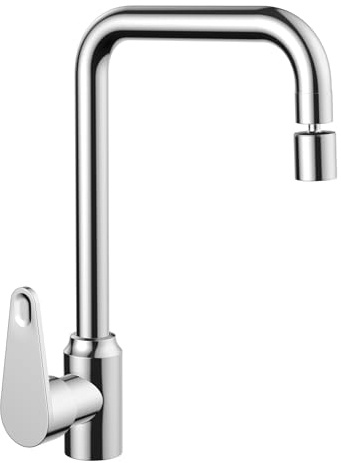 FALSKT Rubinetto per Cucina 360 °Girevole 2 modalità di flusso dell'acqua Rubinetto Cucina Acqua Fredda e Calda Rubinetto Miscelatore Cucina Lavello con Girevole per Cucina