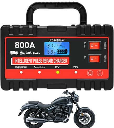 Cargador De Batería Automotriz - Mantenedor De Batería,Accesorios Mantenedor Inteligente 12V 24V para Automóviles Camiones Reparación Vehículos Mantenimiento Uso Seguro Viajes