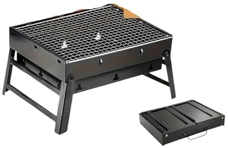 Tragbarer Klappbarer BBQ-Grill - Langlebiger Edelstahl, Ideal für Outdoor-Camping & Picknicks, Grill