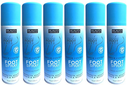 x6 Beauty Formulas Feet Care Odour Control Foot Spray 150ml