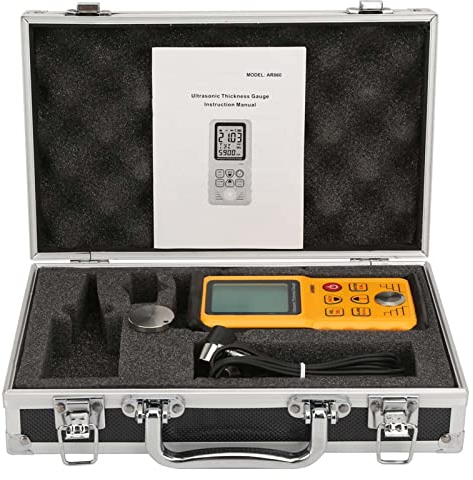 SMART SENSOR AR860 Medidor de Espesor Digital Pintura Ultrasónica Medidor de Espesor Rango 1.0-300.0mm (acero) para Metal Plástico Cerámica Vidrio