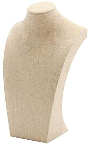 Collier Présentoir Buste , 5 Tailles - Multi, × 200mm, Beige, D 145 × 250mm