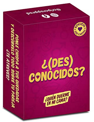 Desconocidos – Juego Parejas – 220 Cartas – Regalo Original para Mujer – Juegos de Mesa Adulto – Regalo Aniversario Pareja – Regalos San Valentin Hombre – Talonario y vales para Parejas
