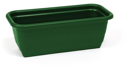 Balcony Trough Flower Pot/Planter Window Box Plastic Vegetable, Planters, Patio, Garden, Home Décor, Porch (Green)