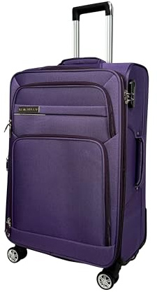 Valise en tissu extensible roulette Bagages souples, lilas, Handgepäck (55cm), Valise en tissu avec roulettes jumelées (M/L/XL/XXL ou lot de 4)
