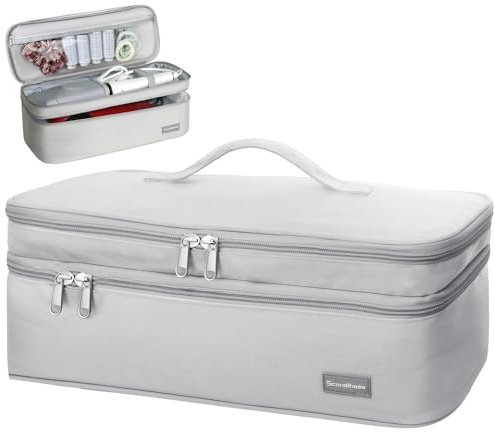 SEPWIK Borsa da viaggio a doppio strato compatibile con asciugacapelli e accessori Dyson, custodia portatile per asciugacapelli, spazzola/volumizzatore/styler/strumenti caldi Scandihome Series, grigio
