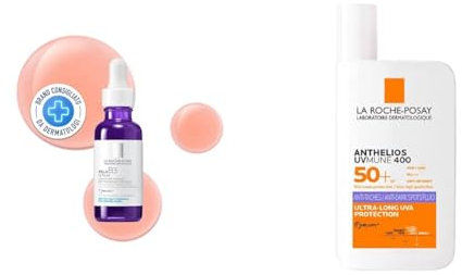 Rutina de Verano Anti-Manchas La Roche Posay, Protector Solar Anti-Manchas SPF 50+ Fluido Invisible Anthelios UV-MUNE 400, 50ml + Sérum Mela B3, Despigmentante, Antimanchas con Melasyl y Niacinamida