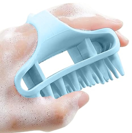 Silikon-Shampoo-Bürste | elastischer Kopfhautschrubber | Manuelle Nass- und Trocken-Silikon-Shampoo-Massagebürste für Dusche, Badezimmer, tägliche Reise