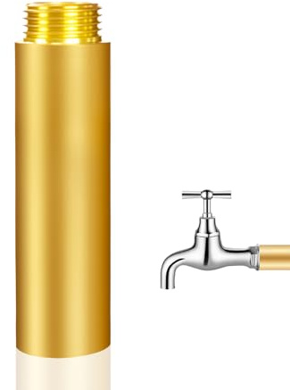 Messing Hahnverlängerung 1/2 Zoll, 100mm Gewindeverlängerung DN15 Verlängerung Fitting Anschluß Verlängerung Gewindefitting Hahnverlängerung für Wasserhähne Eckventile