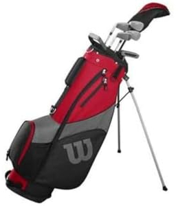 Wilson Men's Pro Staff SGI Half Set Golf Club Set for Men, Left-Handed, Suitable for Beginners and Advanced, Graphite, Red, MLH