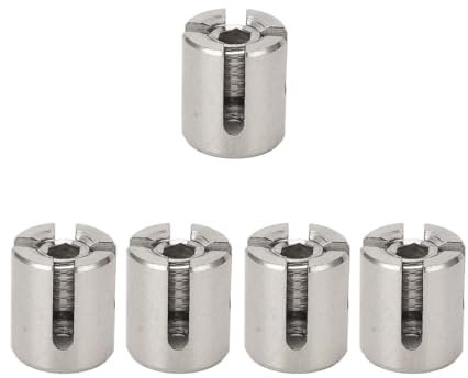 DollaTek 5Pcs Abrazaderas de Cable Cruzado de Acero Inoxidable Abrazadera Cruzada de Cable de Alambre para barandilla de Cable T316 Clip de Enrejado de Cuerda de Alambre de Grado Marino - 3 mm