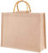 Phantasy Jute-Tasche mit Griff aus Bambus, wasserdicht, für Damen, aus Jute, tragbare Einkaufstasche., - Jute - Größe: Large