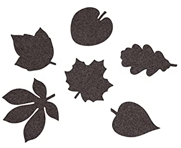 Hey Sign Filz Untersetzer Blattform 6-teilig, Farbe:47 - Pepper