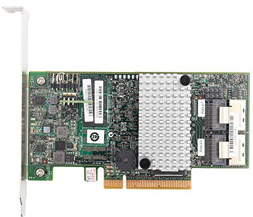 ciciglow Tarjeta Raid LSI 2208 de Doble Núcleo, Tarjeta Controladora Raid de Control Principal, 8 Puertos Internos SATa + SAS, Compatible con Raid 0/1/5/6, 6 GBps 512 M Raid
