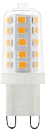 Eglo Ampoule à broche LED G9, lampe crayon dimmable, 3 watts (équivalent 30 watts), 320 lumens, blanc neutre, 4000 Kelvin, Ø 1,6 cm