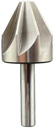 1 foret à fraiser HSS de 6 à 50 mm de diamètre, fraise à chanfreiner à 60 degrés, 6 cannelures/8 cannelures, tige ronde, fraise à chanfreiner for métal, bois et plastique(50mm 60 degrees)