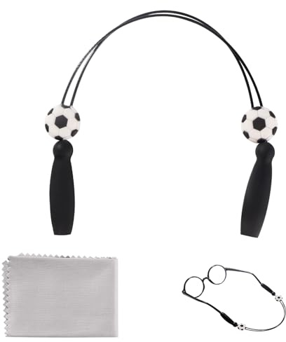 Lyeteung Fascia Per Occhiali, Cinturino Regolabile Per Occhiali, Cinghia Per Occhiali Senza Coda, Fasce Per Occhiali Sportivi, Con Panno Per Occhiali, Stile Da Calcio