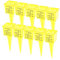CAXUSD 2 Sätze Regenmesser Gartenuhr Solar- Garten Sprinkler Gartenwerkzeuge Wasserzähler Rasenkante Fallrohrschelle Regenmessbecher Rasen Niederschlagsmesser Plastik Yellow 10 Stück * 2