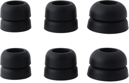 The Lord of the Tools 6 Paires D'embouts en Silicone à Double Bride pour écouteurs Soundcore Space A40/Life P3 A1 S/M/L Noir