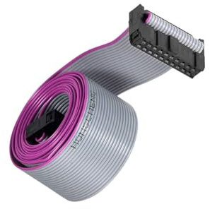 Unifizz Cable plano IDC de 20 pines, paso de 2,54 mm, 100 cm de longitud, conector FC a FC, cable de puente tipo A para placa base de PC, impresora 3D, pantalla LED