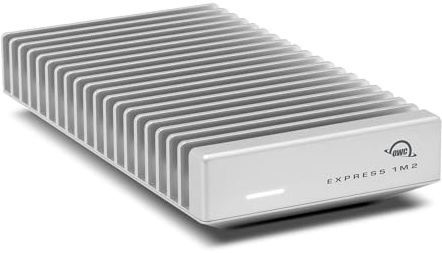 OWC Express 1M2 80Gb/s Portable NVMe SSD USB4 (Thunderbolt5 / USB4 /USB-C) Ultra Fast External SSD Drive with Aluminum Heat Sink, MacBook Pro and Mac Mini M4 (1TB)