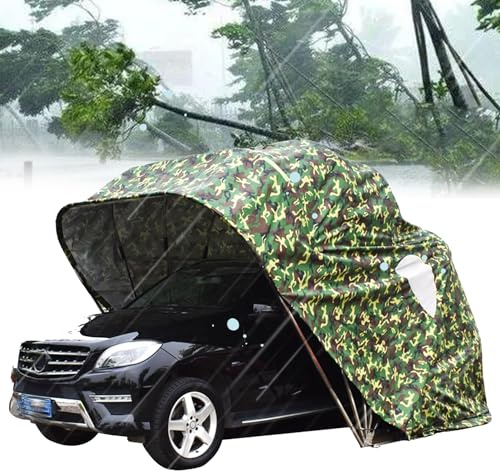 Carport portatile per garage, resistente, grande tettoia mobile per la protezione del veicolo, struttura in acciaio inossidabile, adatto per capanno delle biciclette (5,8 x 2,7 x 2,4 m)