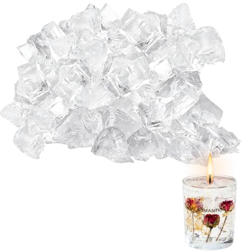 500g Transparent Jelly Wax DIY Candle Making Gel Candle Wax Handmade Material Crystal Clear Jelly Wax for Decorative Projects Candles Making and Handcraft Scented Candles Supplies-17.6 OZ