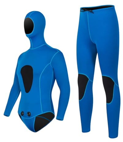 Cosiki Per Uomo Set Muta in 2 Pezzi Neoprene Termico da 3 Mm Per Immersioni Nuoto Surf Sport Acquatici All'aperto (L)