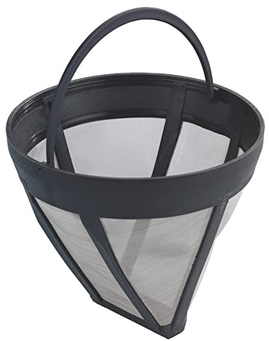 Maximex Dauer-Kaffeefilter, aus rostfreiem Edelstahl, universal passend für alle gängigen Kaffeemaschinen oder als Hand-Kaffeefilter, Filtergröße: 1x4 für bis zu 12 Tassen