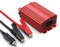Reiner Sinus Spannungswandler 12V auf 230V BESTEK Sinus Wechselrichter 300w Stromwandler Converter Inverter Auto Adapter Netzteil mit 2 USB Ports, Zigarettenanzünder Stecker Autobatterieclips, Rot
