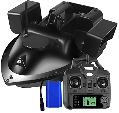 DYJD GPS Angelköder-Boot Smart-500M RC Boot große Kapazität 2kg Fernbedienung Schnellboot mit GPS und LCD-Fernbedienung,12000mah