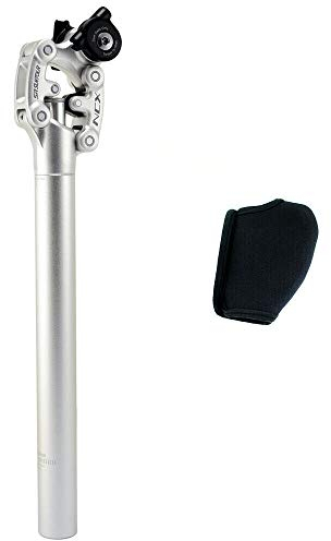 SR Suntour SP12 NCX Suspension Seat Post, Silver, 31.6x400mm, Mountain Bike, Internal Coil w/ Preload Adjust