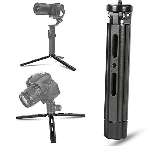 EaxanPic Aluminum Mini Tripod, Desktop Tabletop Stand Tripod for Zhiyun Smooth Q/4, Crane Plus/2,Weebill s, Ronin S/SC/RS2/RSC2, Osmo Mobile,Gimbal Handle Grip Stabilizer