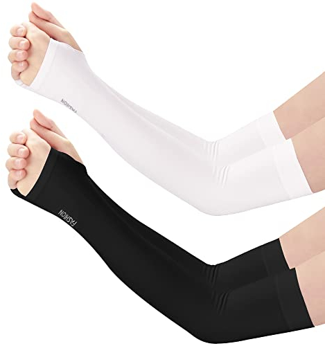 SPEACOUR 2 Paar Arm Sleeves Sport Ärmlinge Herren Anti-UV-Sonnenschutz Arm armstulpen Damen Kühlung Atmungsaktiv Anti-Rutsch Unterarmschutz Tattoo Cover Unisex Gaming Sleeve für im Freien Sport