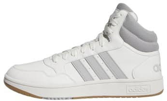 adidas Herren Hoops 3.0 Mid Lifestyle Basketball Classic Vintage Shoes Schuhe, Core White/Grey Two/Gum, 44 EU