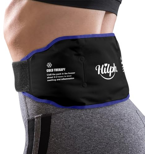 Hilph Kühlpads für Kühlgürtel Rücken Gürtel, Rücken Ice Pack, Kalt und Wärmekissen Rücken Kühlpad für Rückenverletzungen, Ischias, Schultern, Bauch, Schwarz
