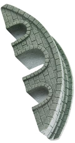 ABOOFAN Modèle De Pont Pont De Pierre Pont De Pierre De Jardin De Fées Pont Détang Décor De Statue De Pont Décor De Jardin Ornement De Pont Fleurs Grès Vert Bureau