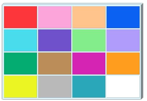 400 Stück - Etiketten Selbstklebend Bunt, Farbige Aufkleber Umzug, Klebeetiketten zum Beschriften - 75 x 50 mm, 16 Farben