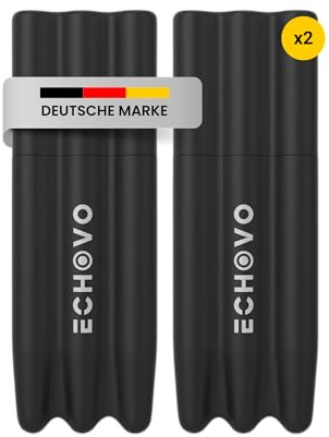 ECHOVO Lot de 2 étuis à 3 tubes de qualité supérieure - Pour cigarettes, joints et blunts - 120 mm - Anti-odeurs - Étanche - Différentes tailles - Noir