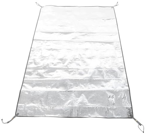 FUNOMOCYA Colchoneta Aislante para Camping de 125X200 CM Esterilla Térmica de PE Doble Cara de Aluminio Manta Portátil para Picnic Tienda de Campaña y Playa