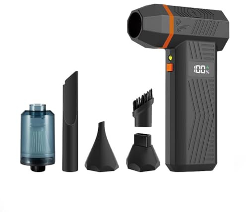 Portable Mini Cordless Electric Air Duster & Vacuum, 140,000 RPM Cordless Turbofan Blower, Compressed Air Cleaner for Keyboard, PC, Electronics, Car, Camping, Travel, 2-in-1 Handheld Dust Remover