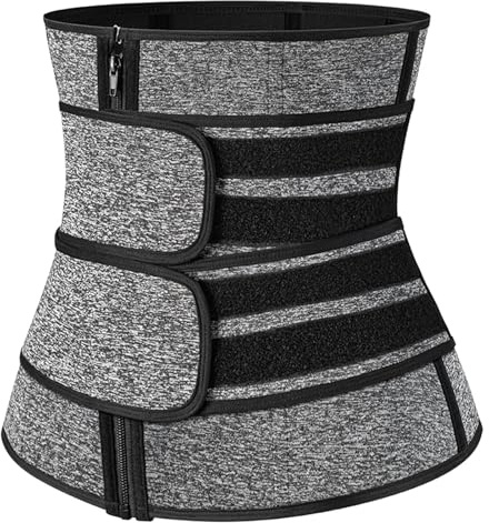 QSCTYG Bälte för viktminskning för viktminskning for body Shaper for Sports for fettförbrännare (grå dragkedja, 4XL)