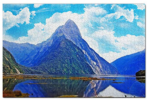 New Zealand Jigsaw Puzzle 1000 Piece New Zealand Milford Sound Te Anau Puzzle Game Artwork Travel Souvenir Wooden