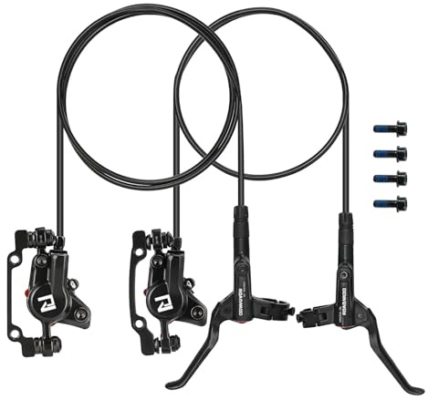 ROADNADO Hydraulic Disc Brakes Set MTB Hydraulic Brake Set, hydraulic Bike Brake Set, 160mm Rotor, Front 800mm Rear 1400mm, Aluminum Alloy Oil Brake for Universal Mountain Road Bike