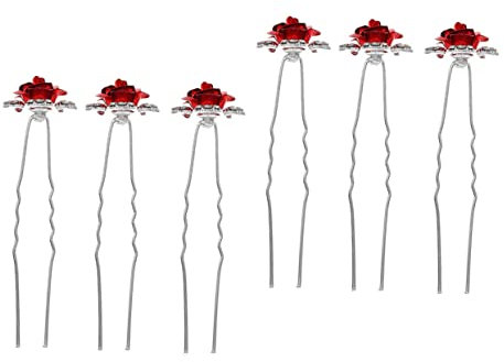 FOMIYES Forcina Per Con Fiore A Forma Di U Alla Moda Con Strass Per La Decorazione Dei Da Sposa