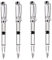 Hoement 4stücke Füllfederhalter Transparent Mit Tintenabsorber Und Kolbenmechanismus Praktischer Schreibstift Für Schule Büro Und Zuhause