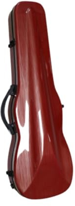 Oshhni Estuche para violín de tamaño completo 4/4, profesional, mochila para violín, portátil, ligero, carcasa rígida de fibra de carbono, caja para violín, Rojo